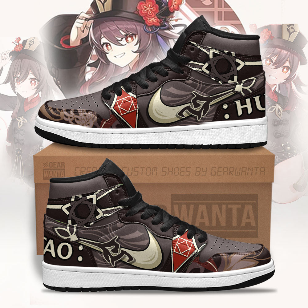 Ideafootwear Hu Tao Genshin Impact AJ1 High Sneakers Shoes For Men And Women 3