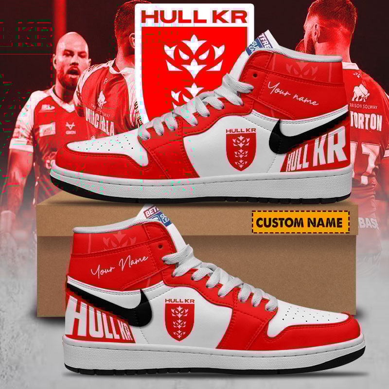 Ideafootwear Hull Kingston Rovers AJ1 High Sneakers Shoes For Men And Women 1