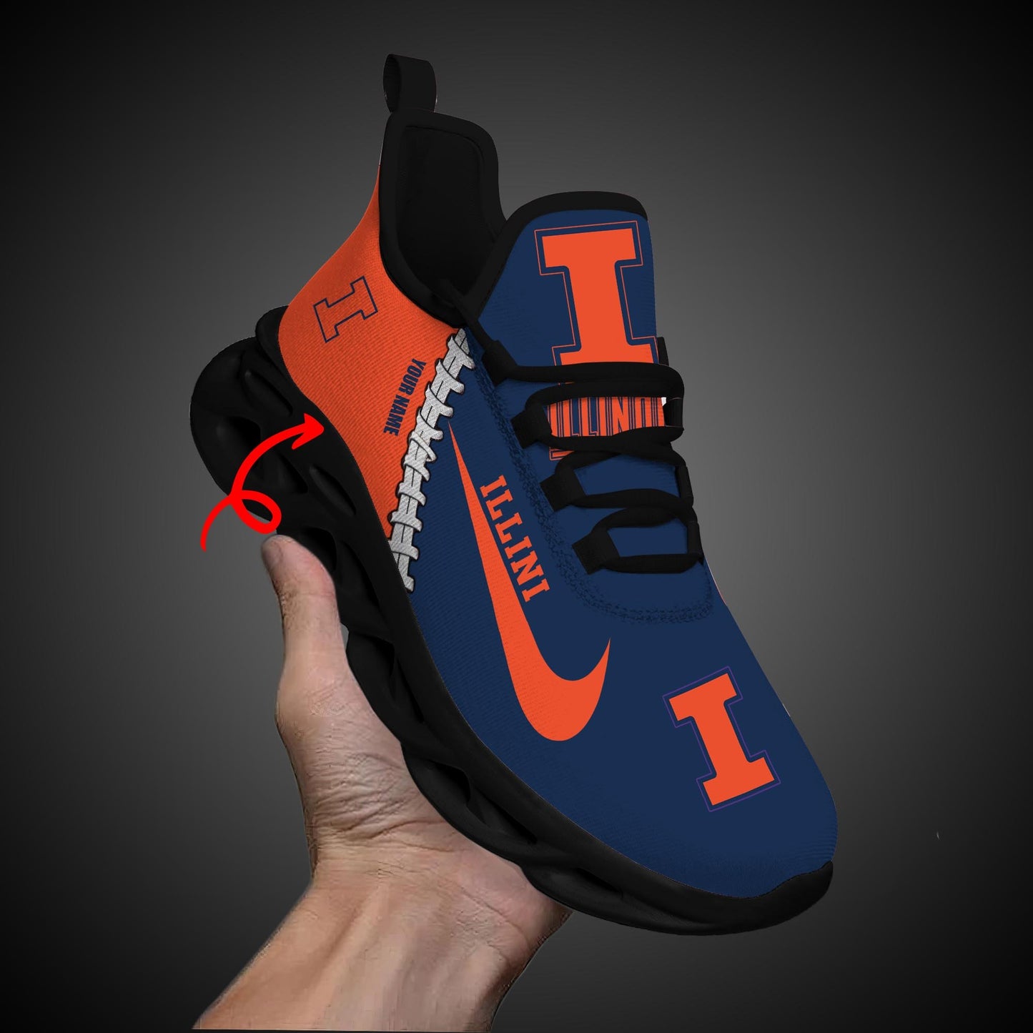 Ideafootwear Illinois Fighting Illini Max Soul Shoes Sneakers For Men And Women 1