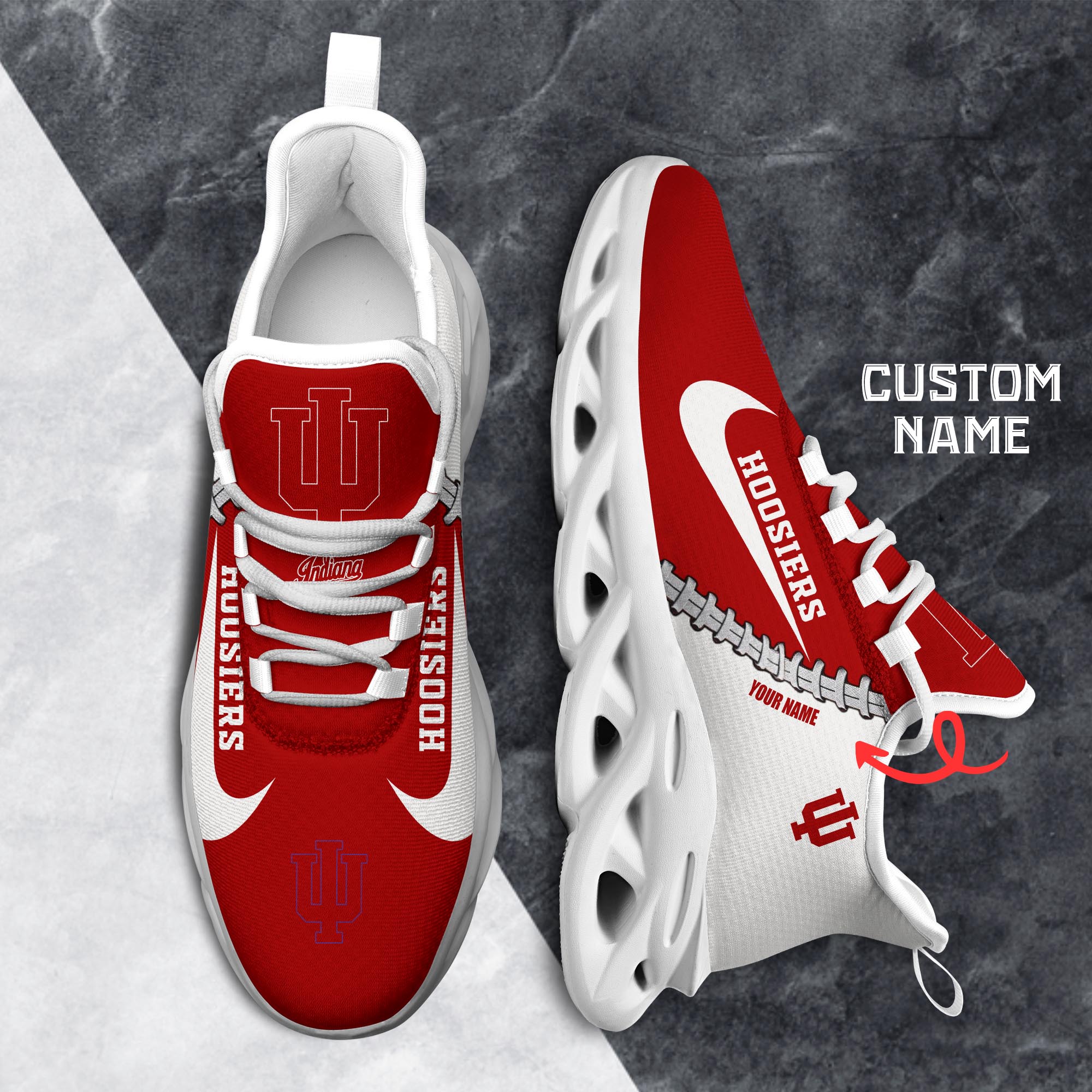 Ideafootwear Indiana Hoosiers Max Soul Shoes Sneakers For Men And Women 2
