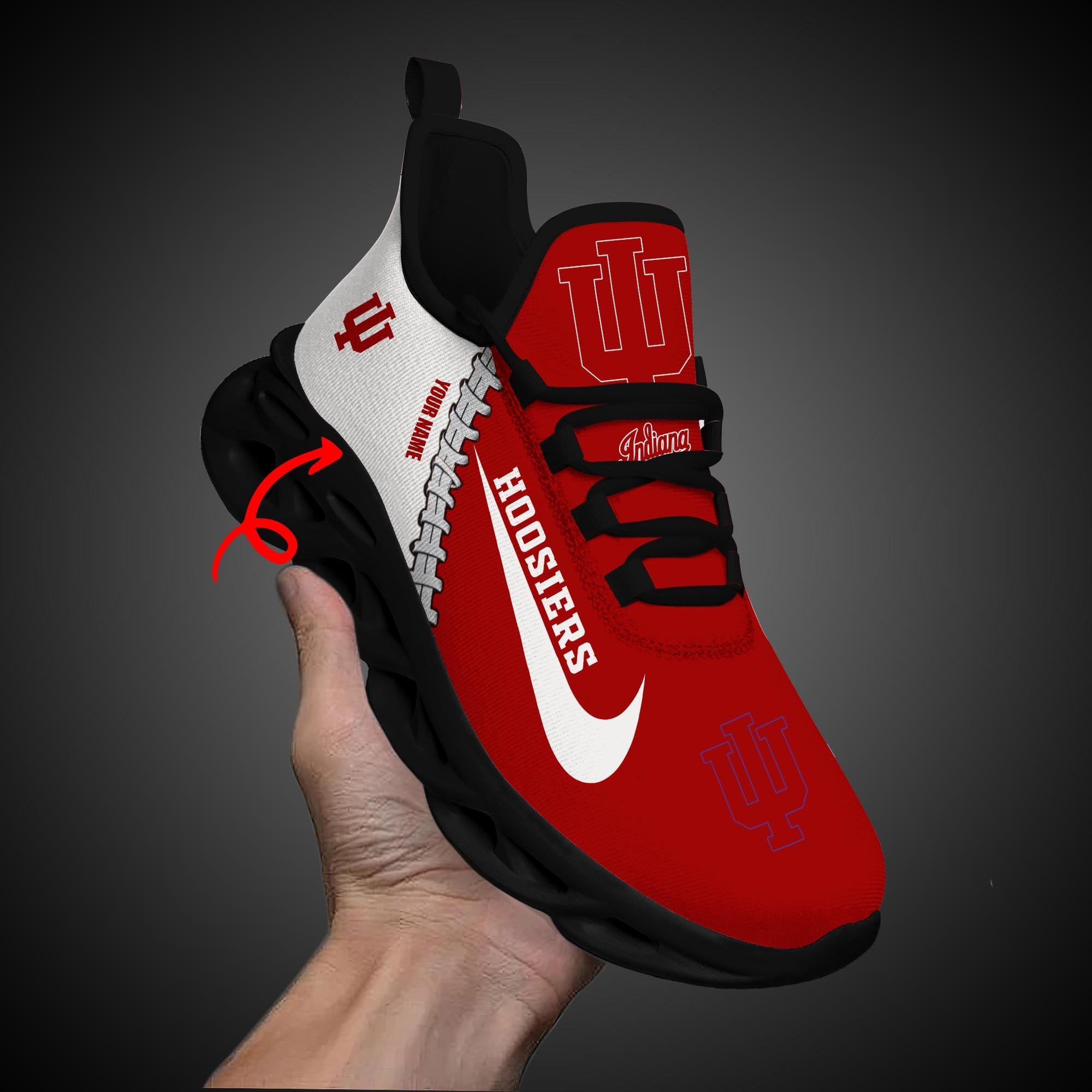 Ideafootwear Indiana Hoosiers Max Soul Shoes Sneakers For Men And Women 2