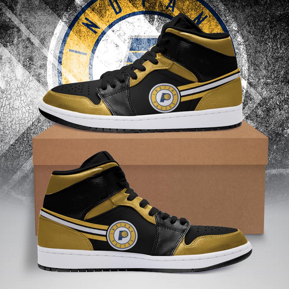 Ideafootwear Indiana Pacers NBA AJ1 High Sneakers Shoes For Men And Women 4