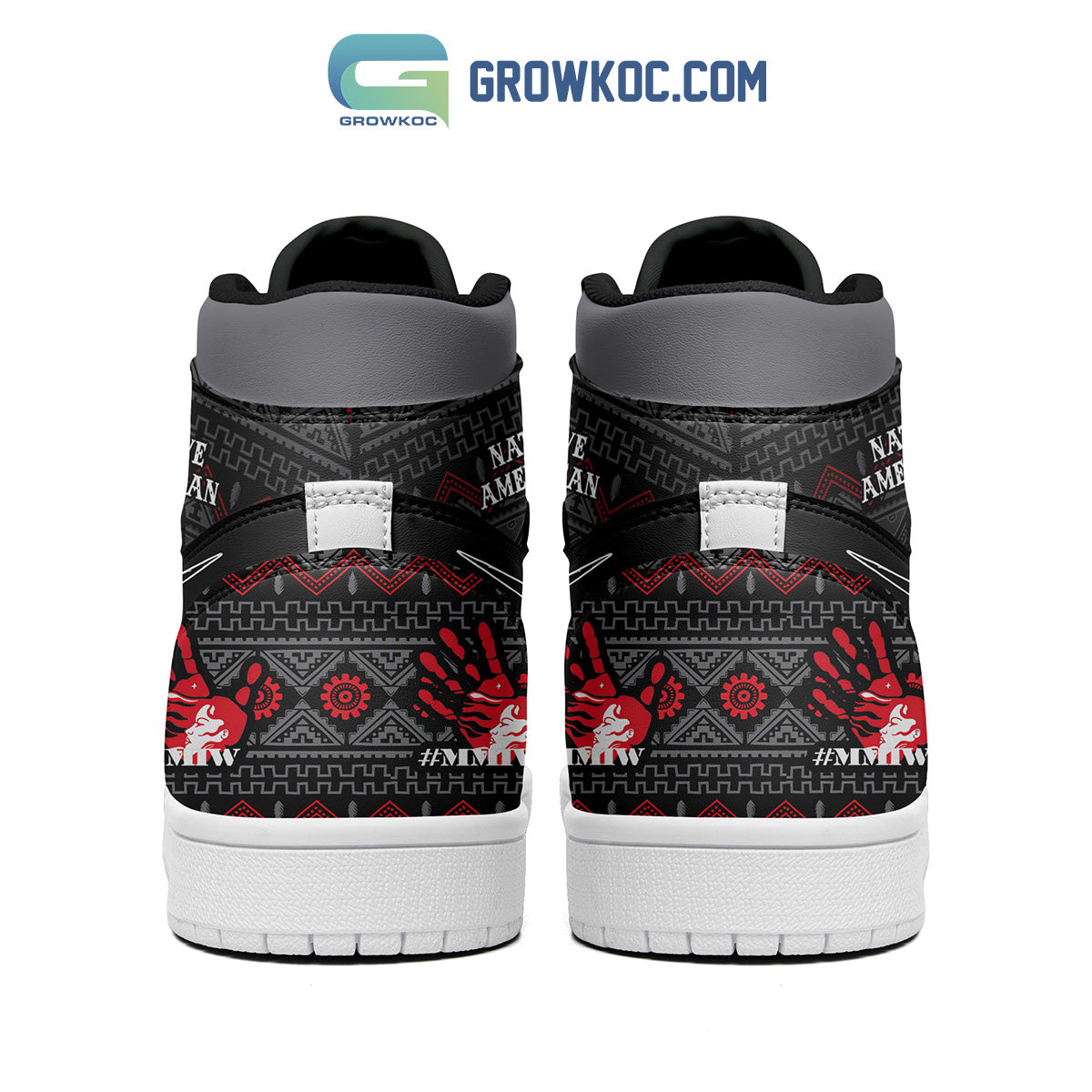 Ideafootwear Indigenous Native American AJ1 High Sneakers Shoes For Men And Women 1