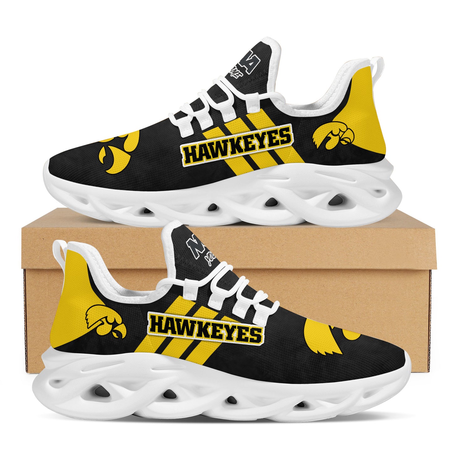 Ideafootwear Iowa Hawkeyes Max Soul Shoes Sneakers For Men And Women 4