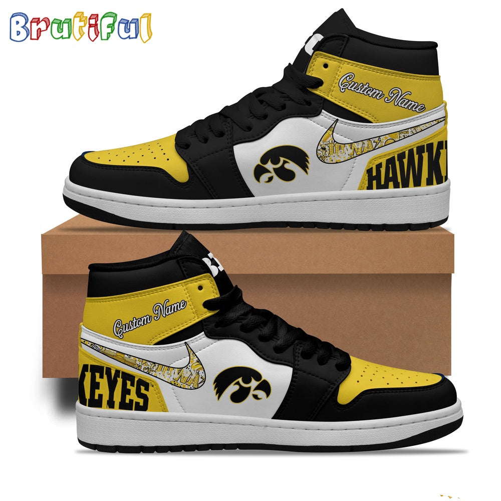 Ideafootwear Iowa Hawkeyes NCAA AJ1 High Sneakers Shoes For Men And Women 1