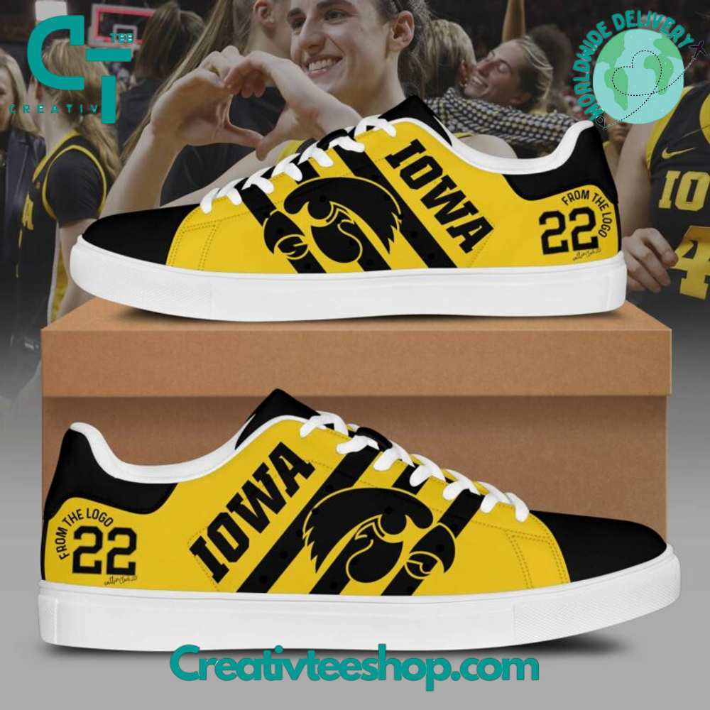 Ideafootwear Iowa Hawkeyes Skate Stan Shoes Sneakes For Men And Women 1