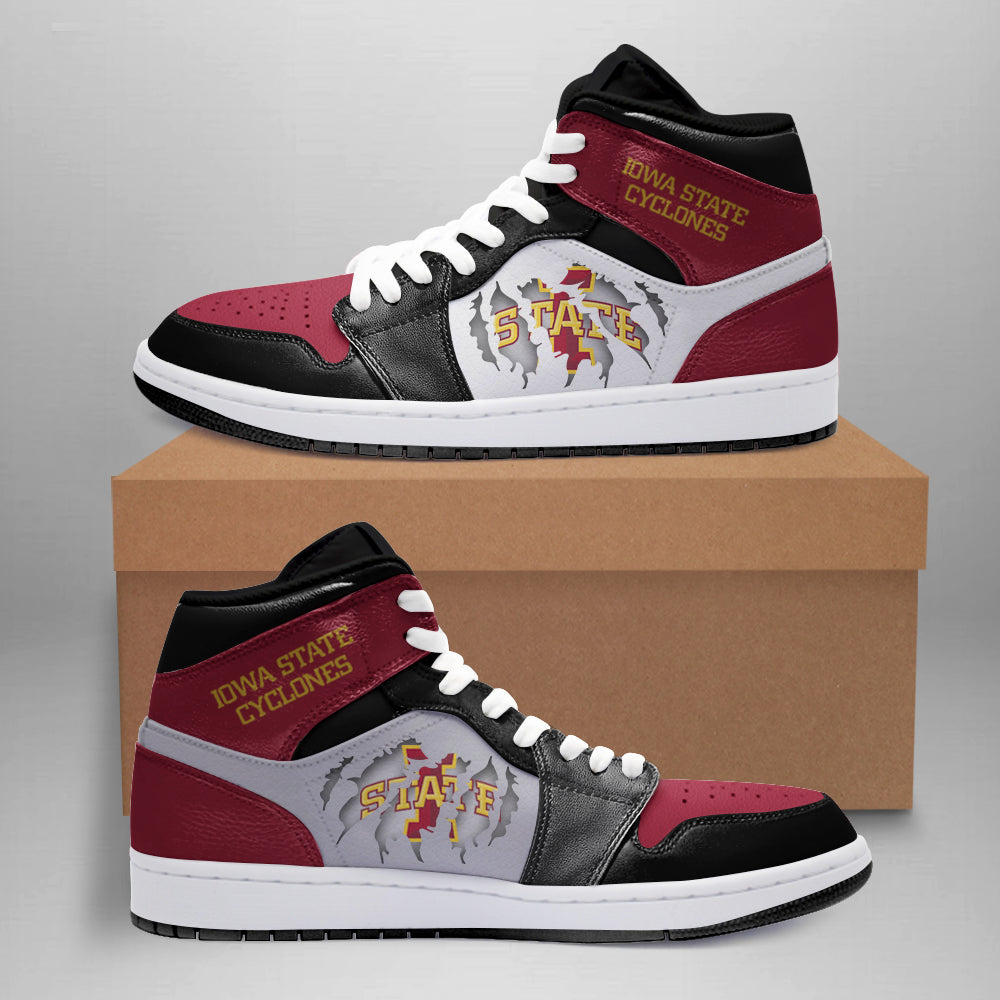 Ideafootwear Iowa State Cyclones AJ1 High Sneakers Shoes For Men And Women 1