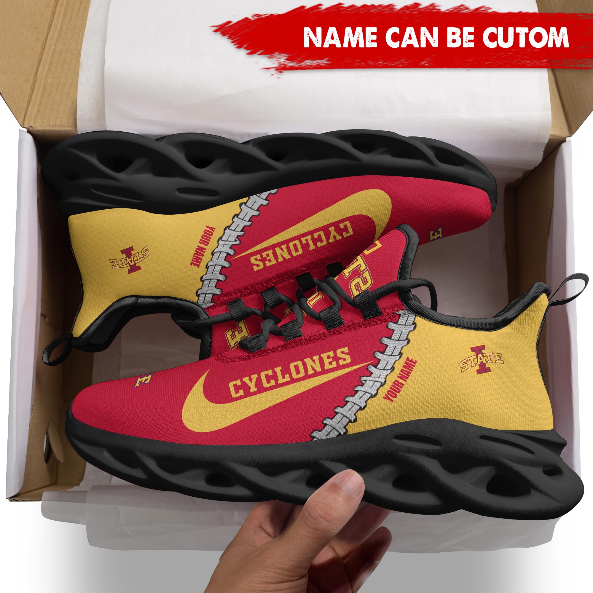 Ideafootwear Iowa State Cyclones Max Soul Shoes Sneakers For Men And Women 2