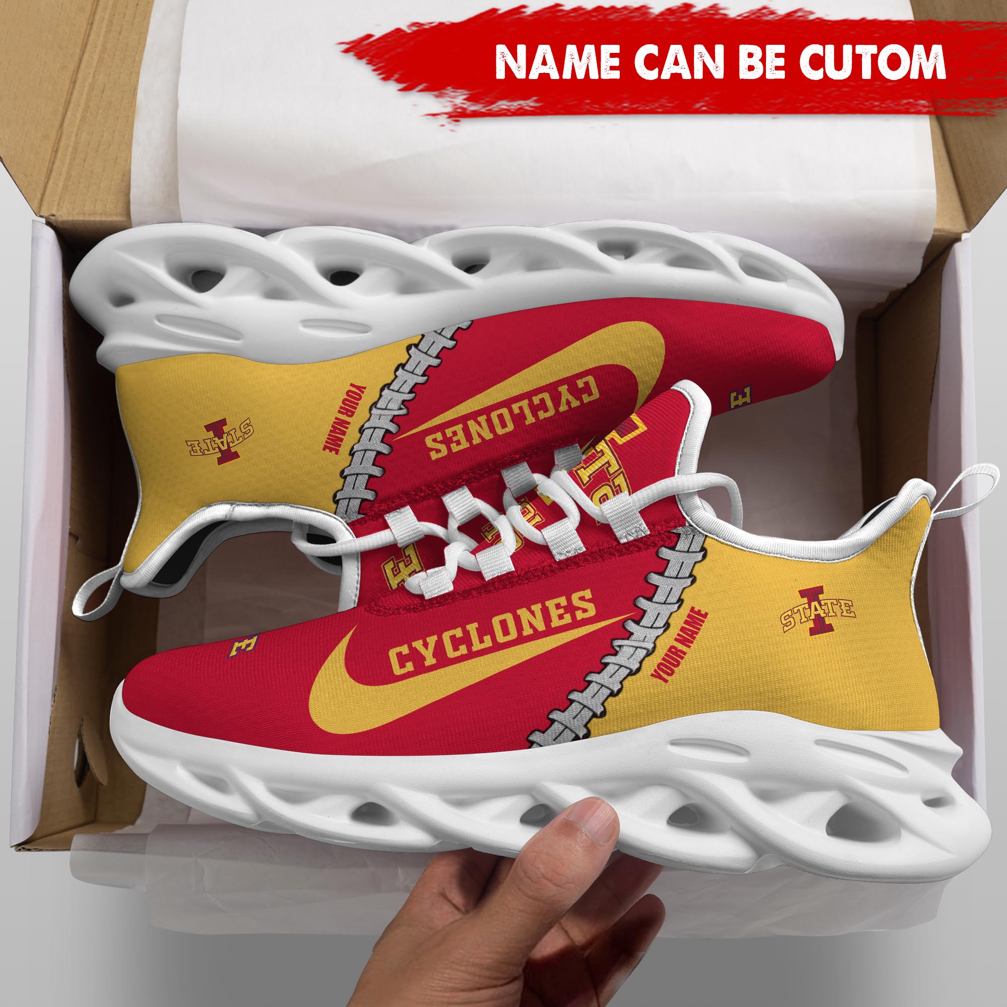 Ideafootwear Iowa State Cyclones Max Soul Shoes Sneakers For Men And Women 2
