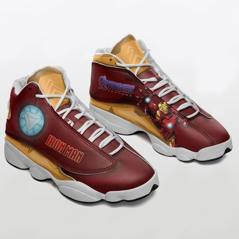 Ideafootwear Iron Man AJ13 Sneakers Shoes For Men And Women 1