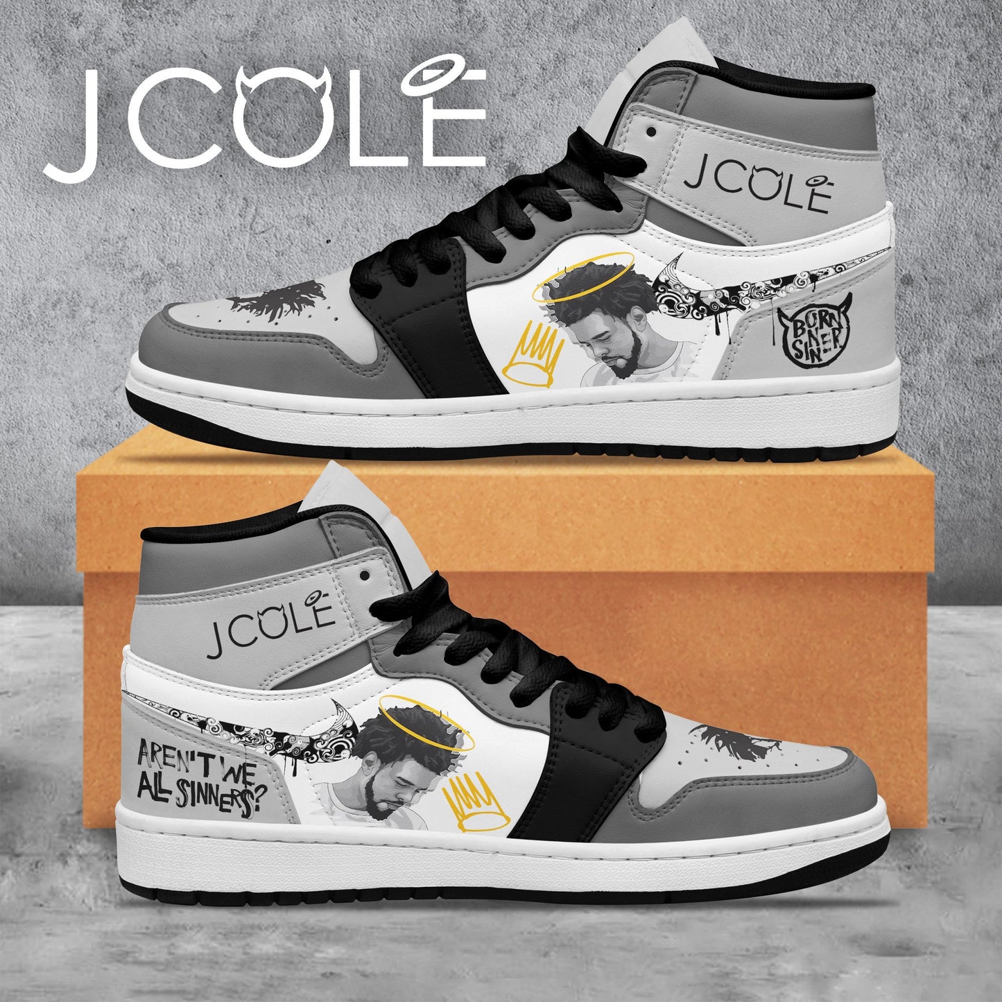 Ideafootwear J. Cole AJ1 High Sneakers Shoes For Men And Women 2