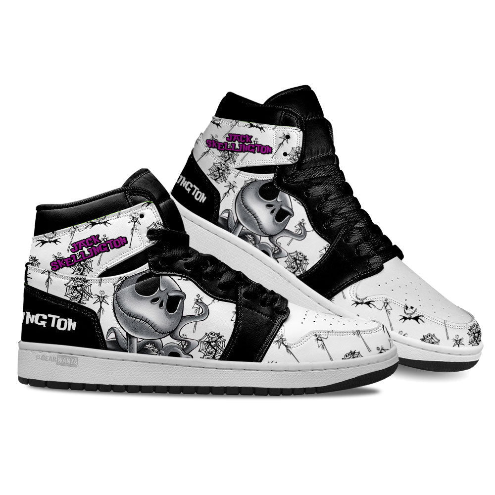Ideafootwear Jack Skellington AJ1 High Sneakers Shoes For Men And Women 2