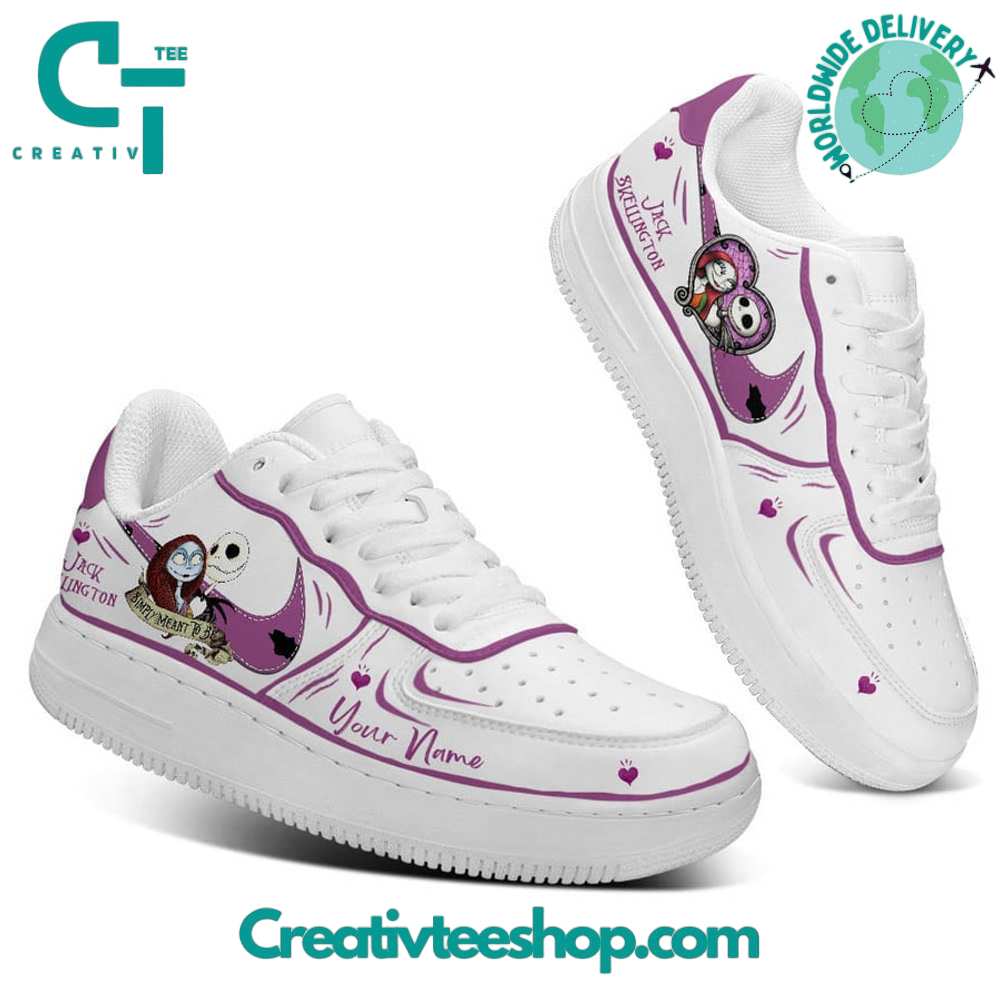 Ideafootwear Jack Skellington Just Do It Purple Air Low-Top Sneakers Shoes For Men And Women 1