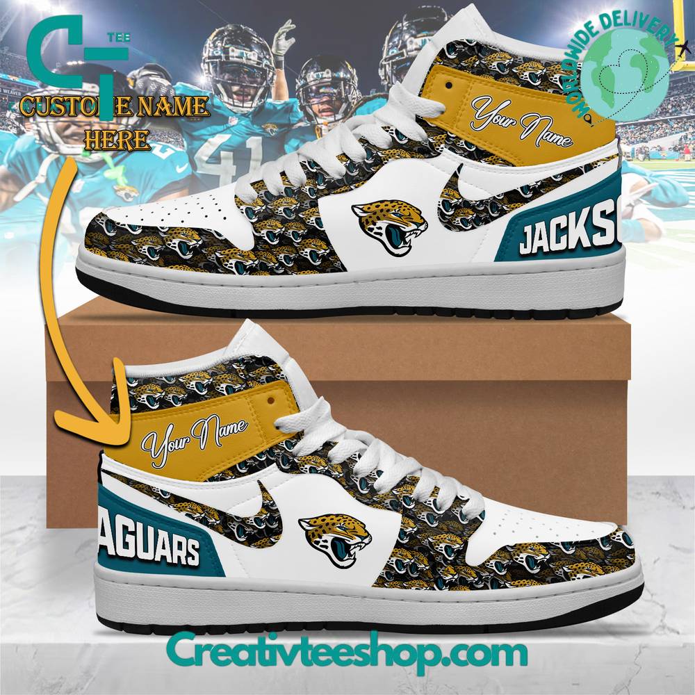 Ideafootwear Jacksonville Jaguars AJ1 High Sneakers Shoes For Men And Women 5