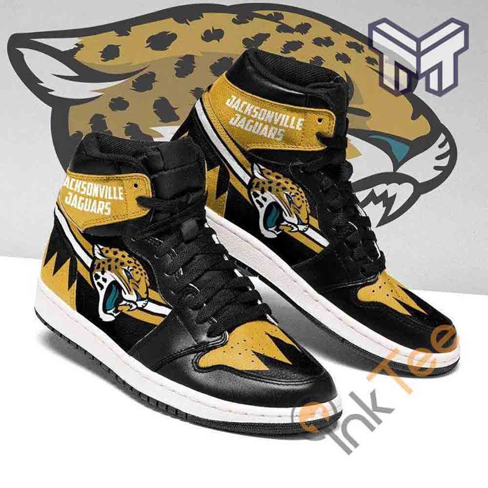 Ideafootwear Jacksonville Jaguars AJ1 High Sneakers Shoes For Men And Women 9