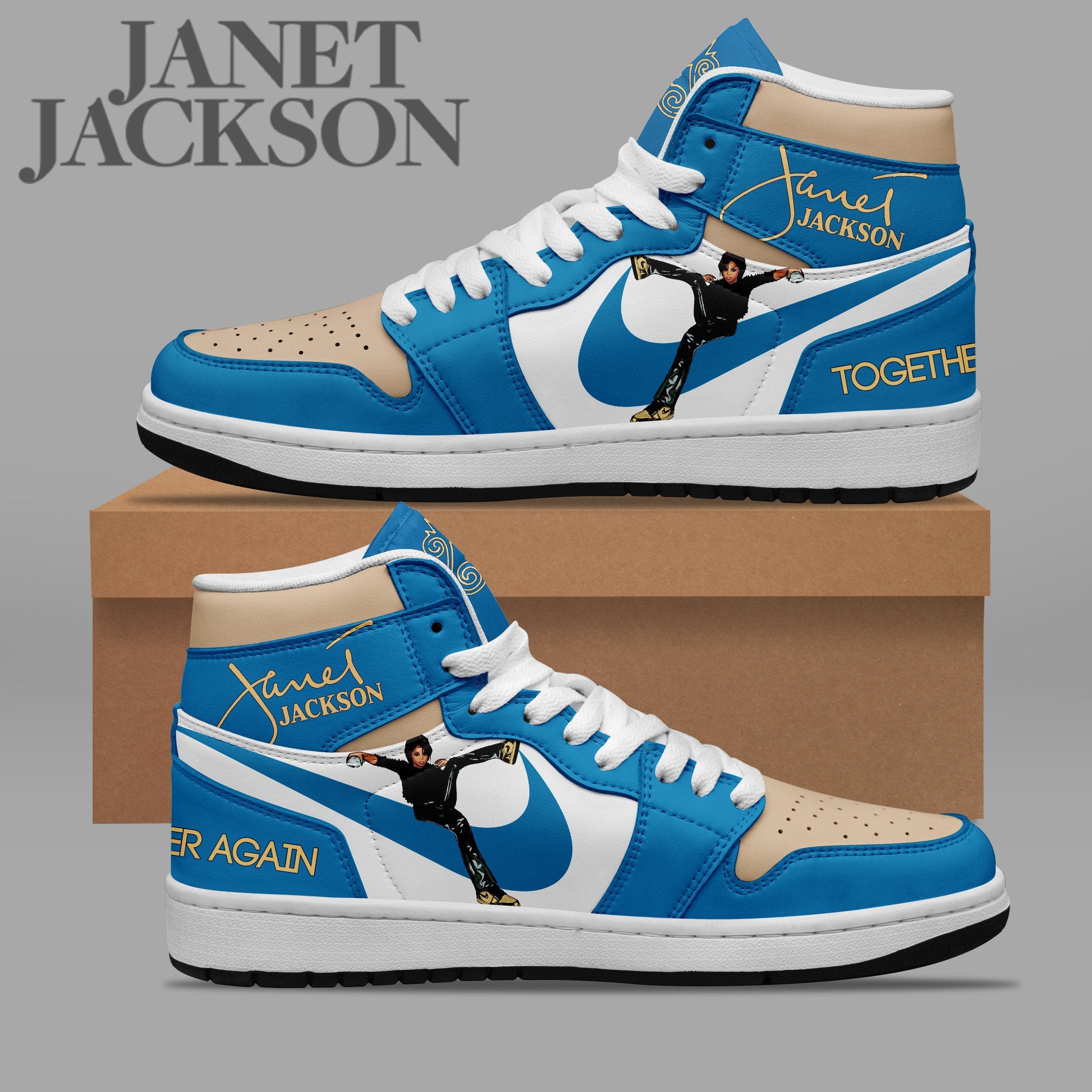 Ideafootwear Janet Jackson AJ1 High Sneakers Shoes For Men And Women 1