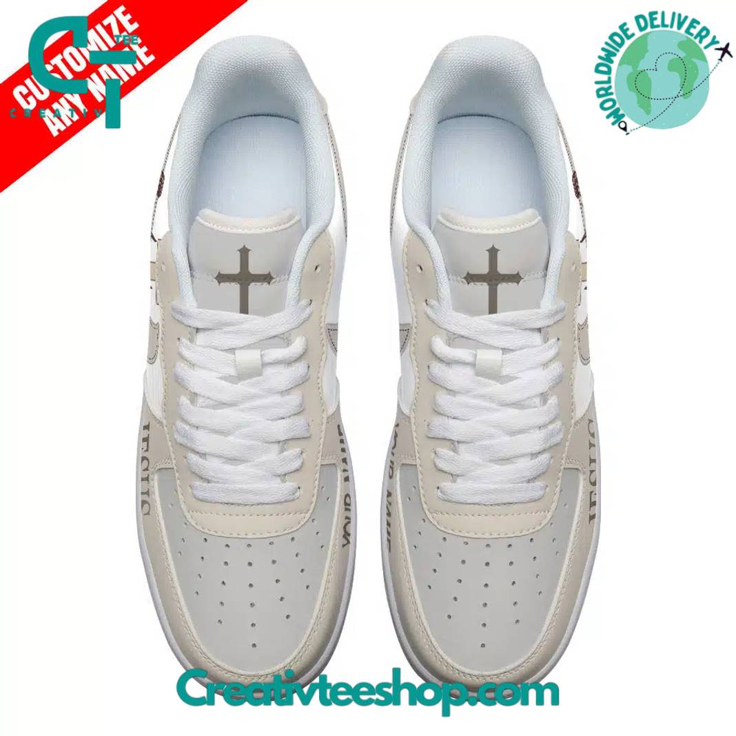 Ideafootwear Jesus Walk by Faith Air Low-Top Sneakers Shoes For Men And Women 1