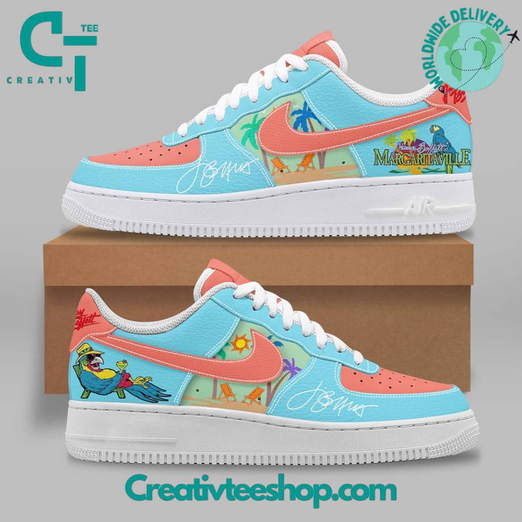 Ideafootwear Jimmy Buffett MargaritaVille Air Low-Top Sneakers Shoes For Men And Women 1
