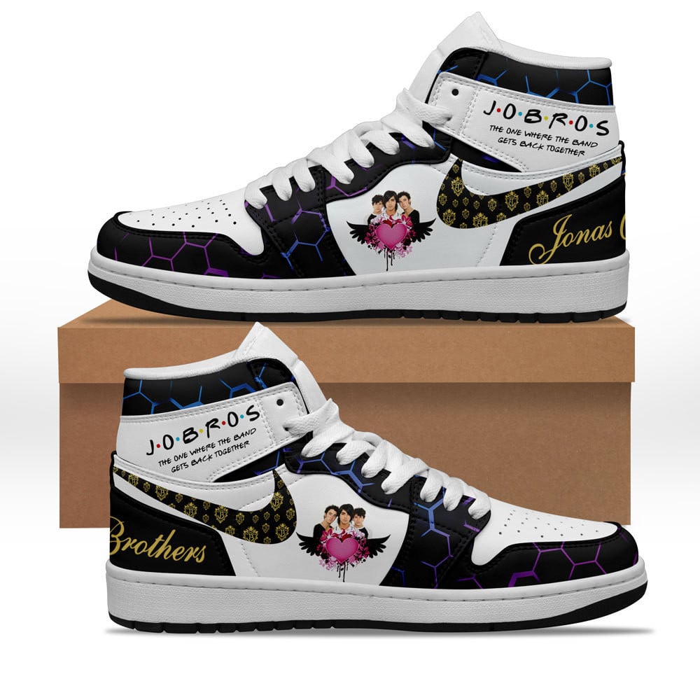 Ideafootwear Jonas Brothers AJ1 High Sneakers Shoes For Men And Women 6