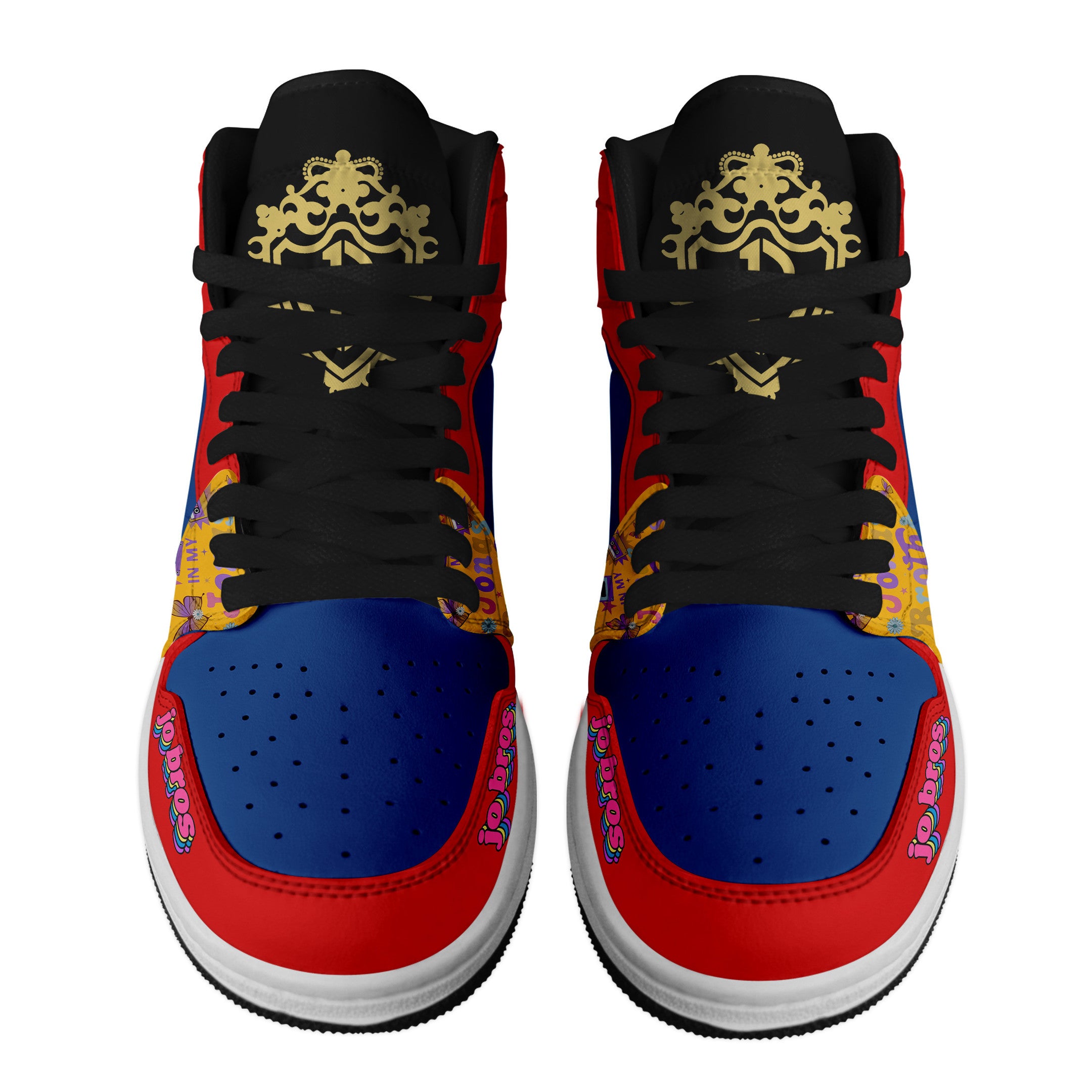 Ideafootwear Jonas Brothers AJ1 High Sneakers Shoes For Men And Women 3