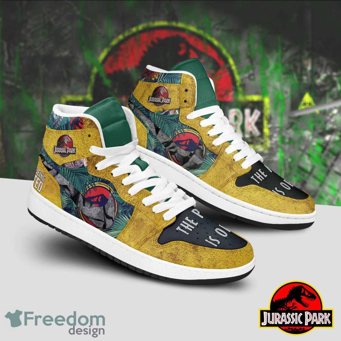 Ideafootwear Jurassic Park AJ1 High Sneakers Shoes For Men And Women 2