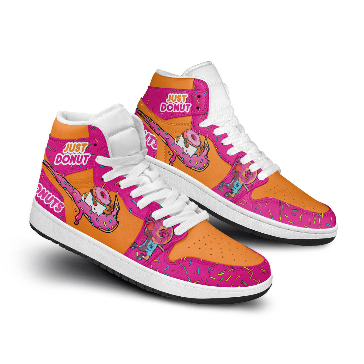 Ideafootwear Just Donut AJ1 High Sneakers Shoes For Men And Women 2