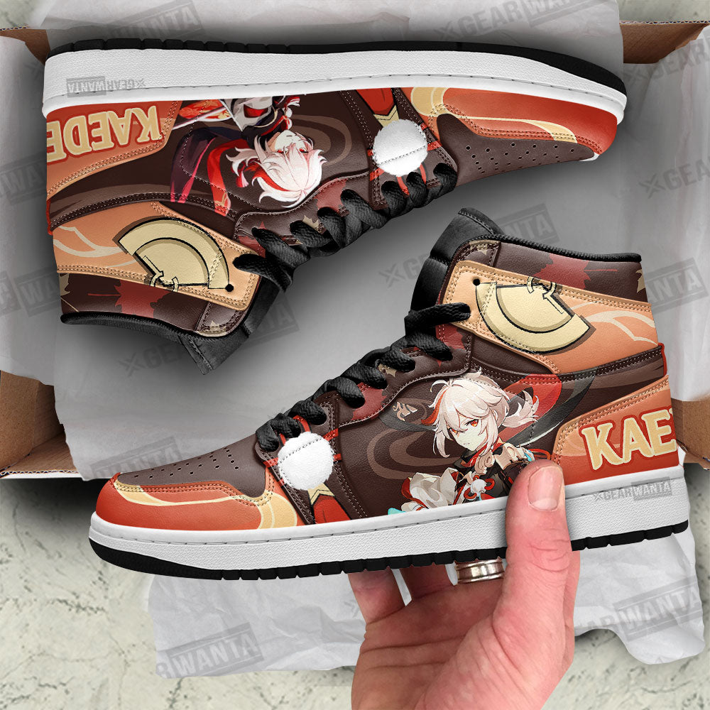 Ideafootwear Kaedehara Genshin Impact AJ1 High Sneakers Shoes For Men And Women 1