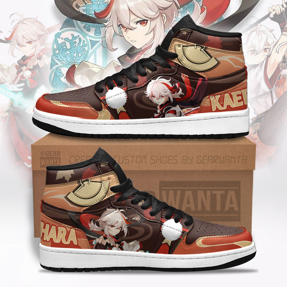 Ideafootwear Kaedehara Genshin Impact AJ1 High Sneakers Shoes For Men And Women 1