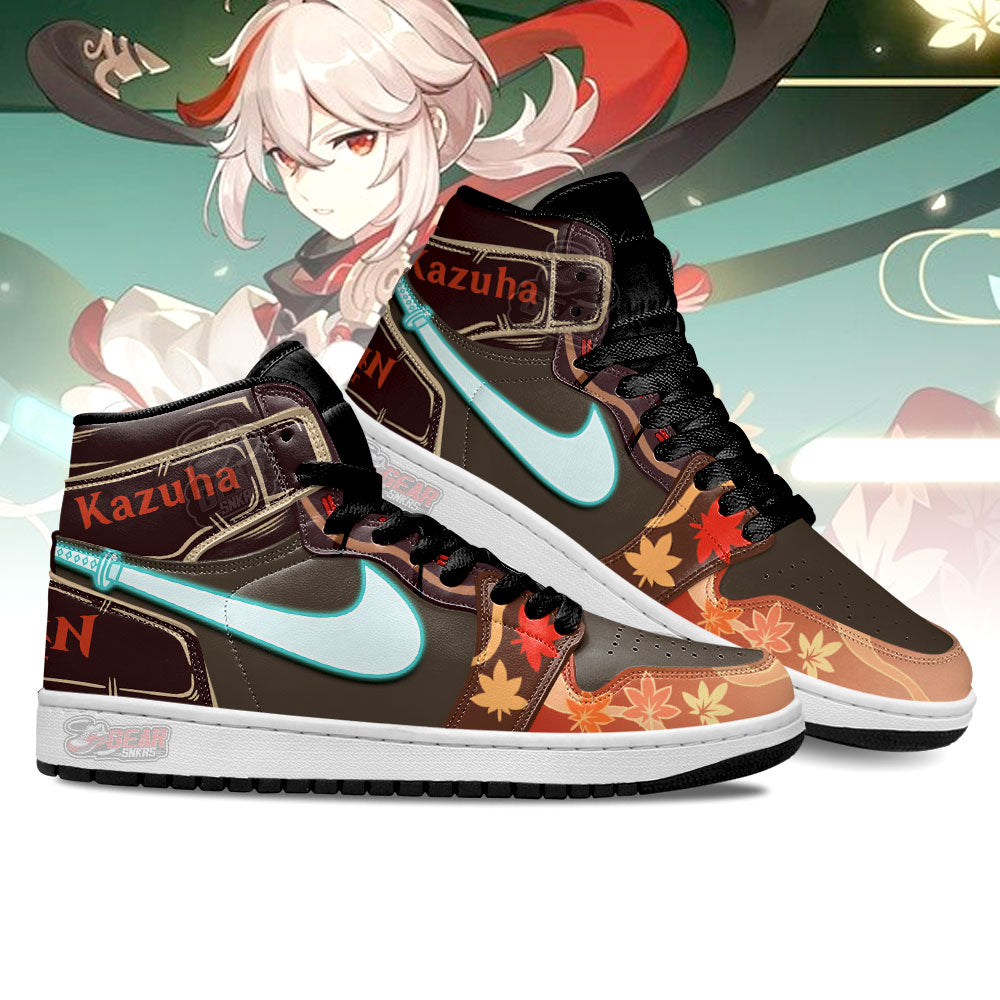 Ideafootwear Kaedehara Kazuha Genshin Impact AJ1 High Sneakers Shoes For Men And Women 2