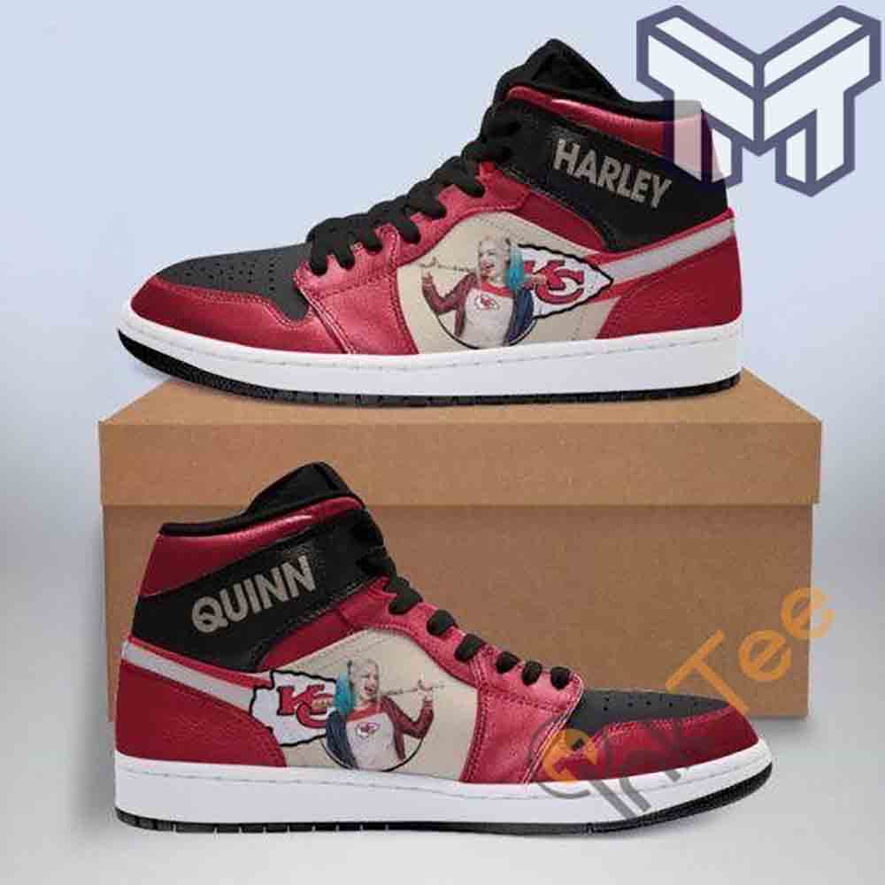 Ideafootwear Kansas City Chiefs AJ1 High Sneakers Shoes For Men And Women 10