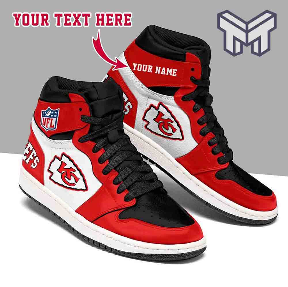 Ideafootwear Kansas City Chiefs AJ1 High Sneakers Shoes For Men And Women 4