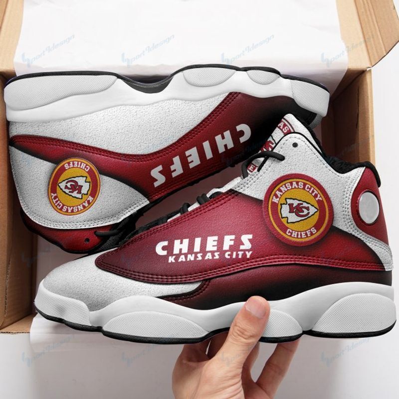 Ideafootwear Kansas City Chiefs AJ13 Sneakers Shoes For Men And Women 9