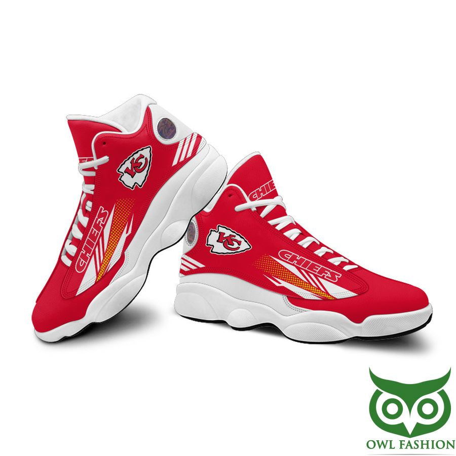 Ideafootwear Kansas City Chiefs AJ13 Sneakers Shoes For Men And Women 11