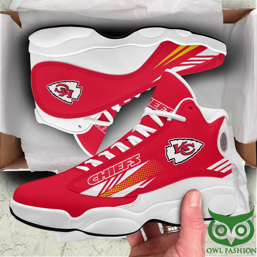 Ideafootwear Kansas City Chiefs AJ13 Sneakers Shoes For Men And Women 11