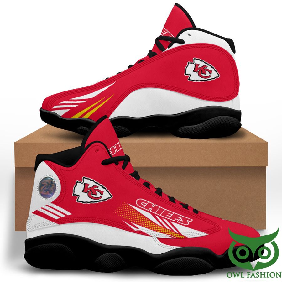 Ideafootwear Kansas City Chiefs AJ13 Sneakers Shoes For Men And Women 10