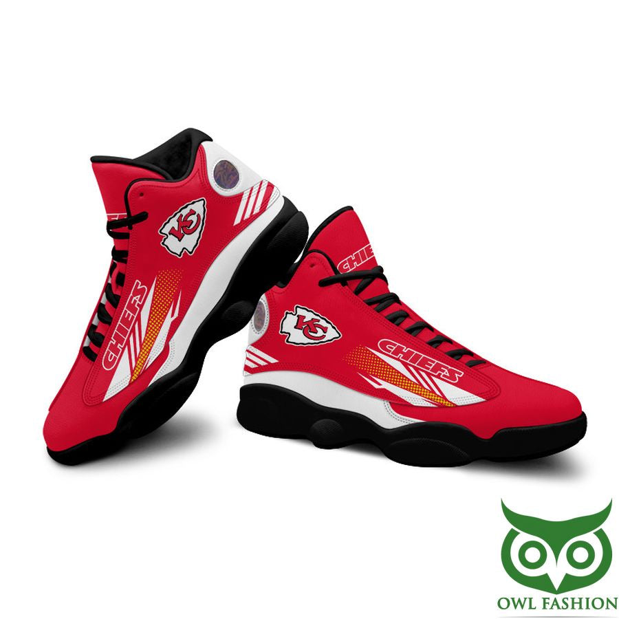Ideafootwear Kansas City Chiefs AJ13 Sneakers Shoes For Men And Women 10