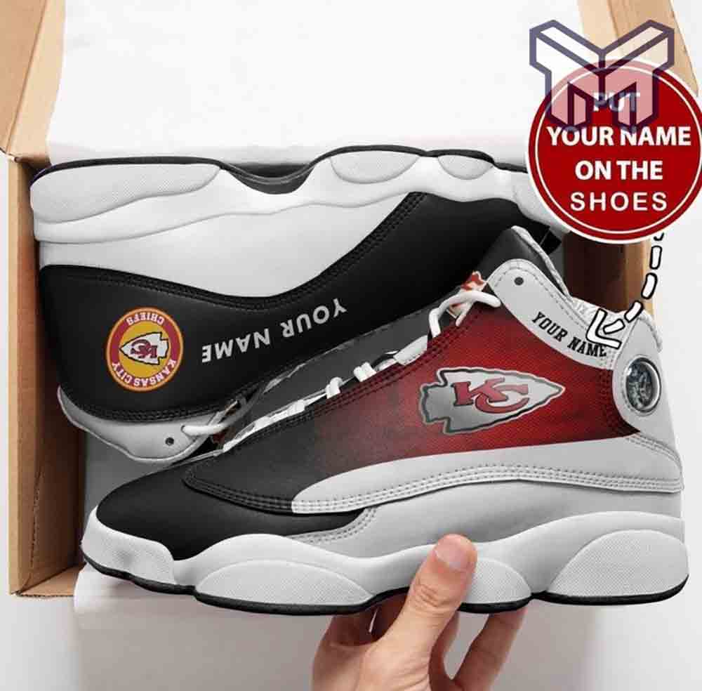 Ideafootwear Kansas City Chiefs AJ13 Sneakers Shoes For Men And Women 1