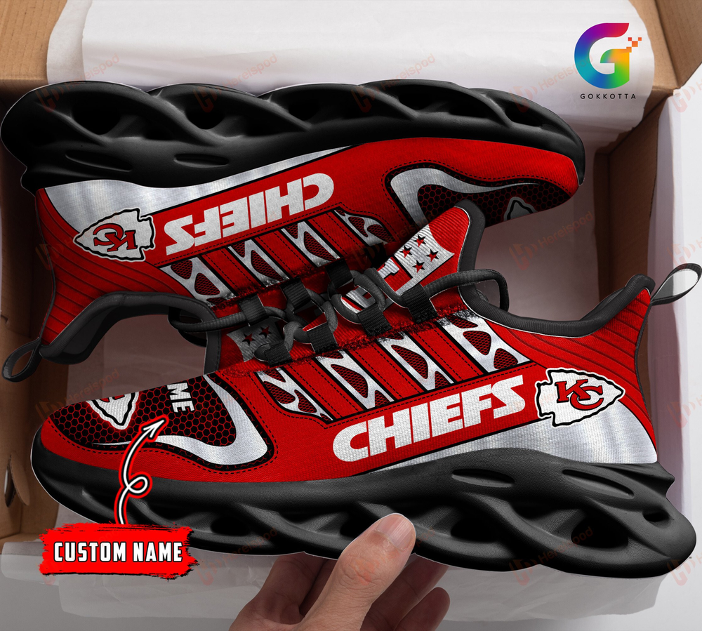 Ideafootwear Kansas City Chiefs Max Soul Shoes Sneakers For Men And Women 55