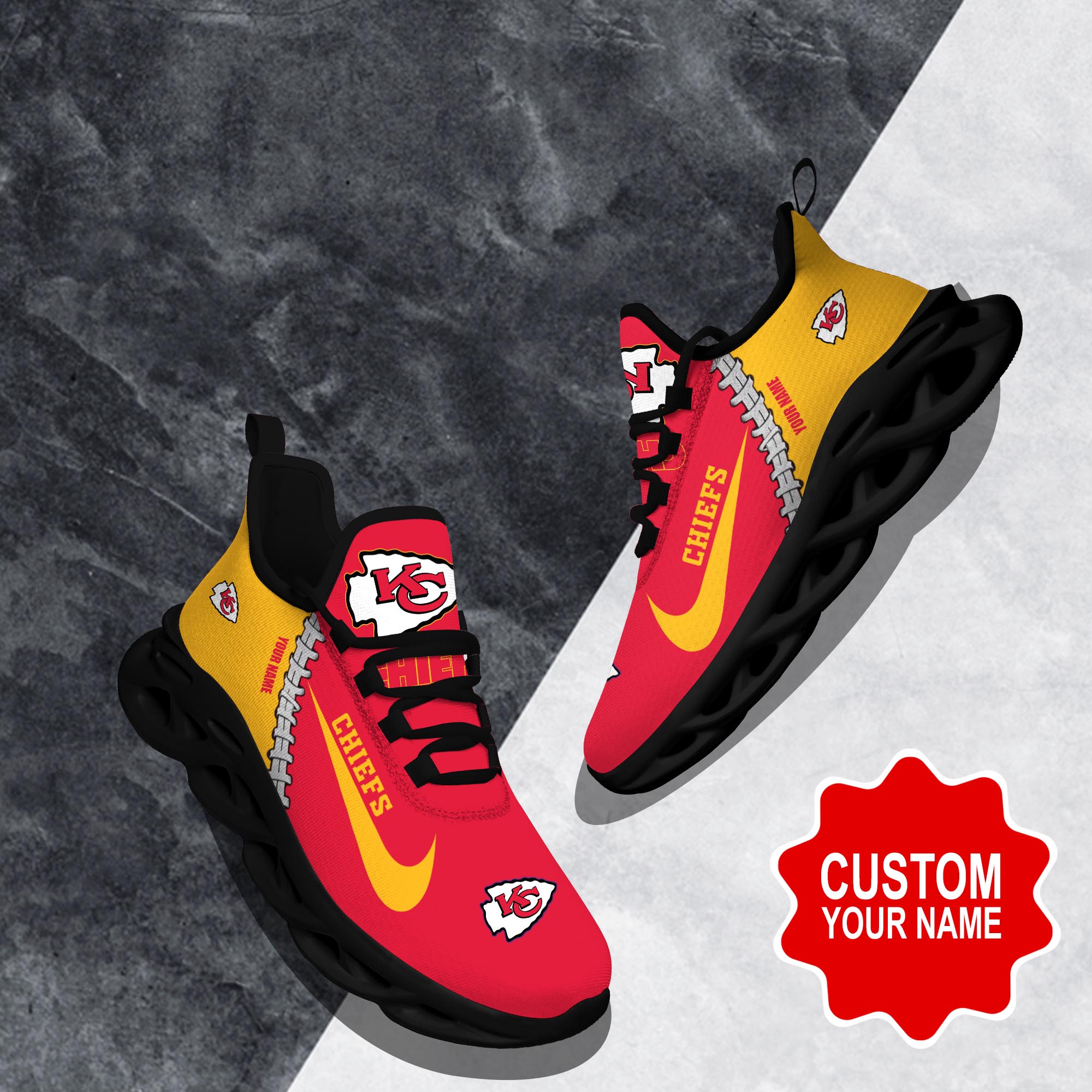 Ideafootwear Kansas City Chiefs Max Soul Shoes Sneakers For Men And Women 53