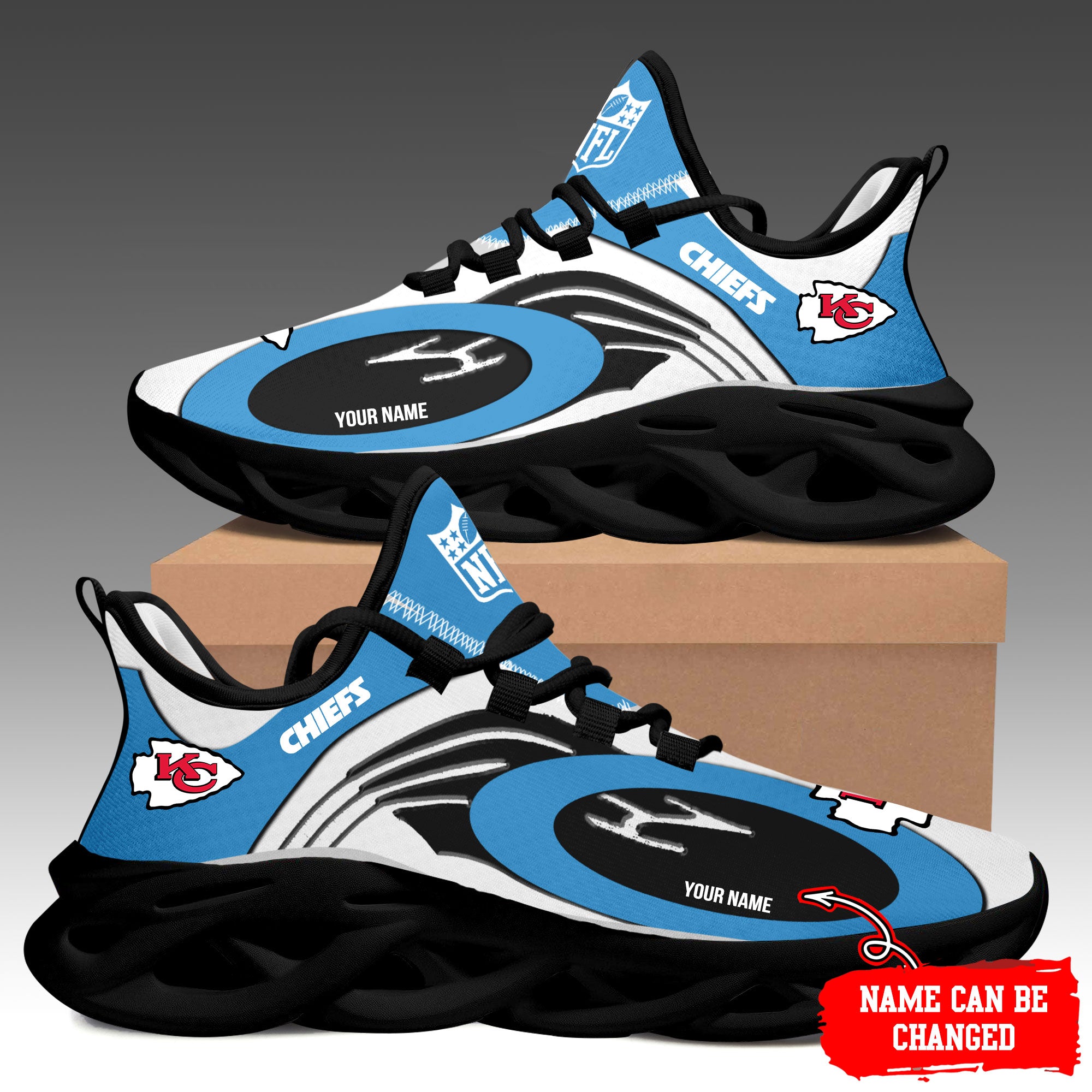 Ideafootwear Kansas City Chiefs Max Soul Shoes Sneakers For Men And Women 36