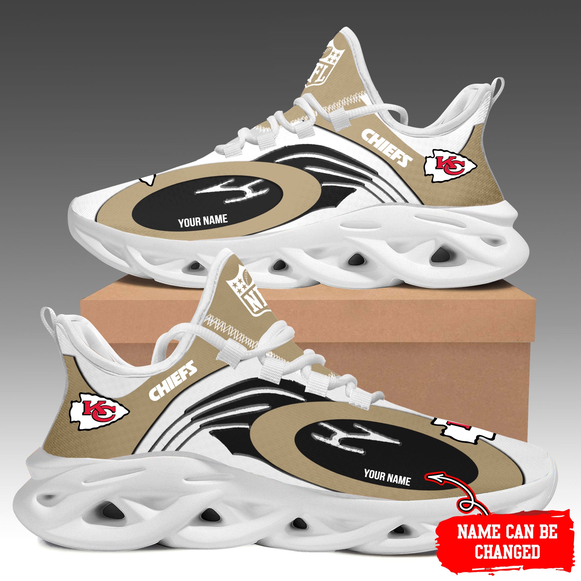 Ideafootwear Kansas City Chiefs Max Soul Shoes Sneakers For Men And Women 35