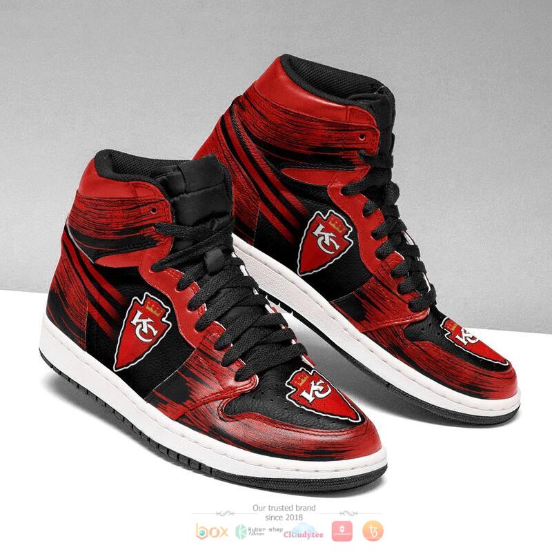 Ideafootwear Kansas City Chiefs NFL AJ1 High Sneakers Shoes For Men And Women 6