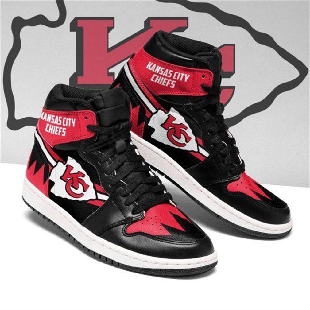 Ideafootwear Kansas City Chiefs NFL AJ1 High Sneakers Shoes For Men And Women 7