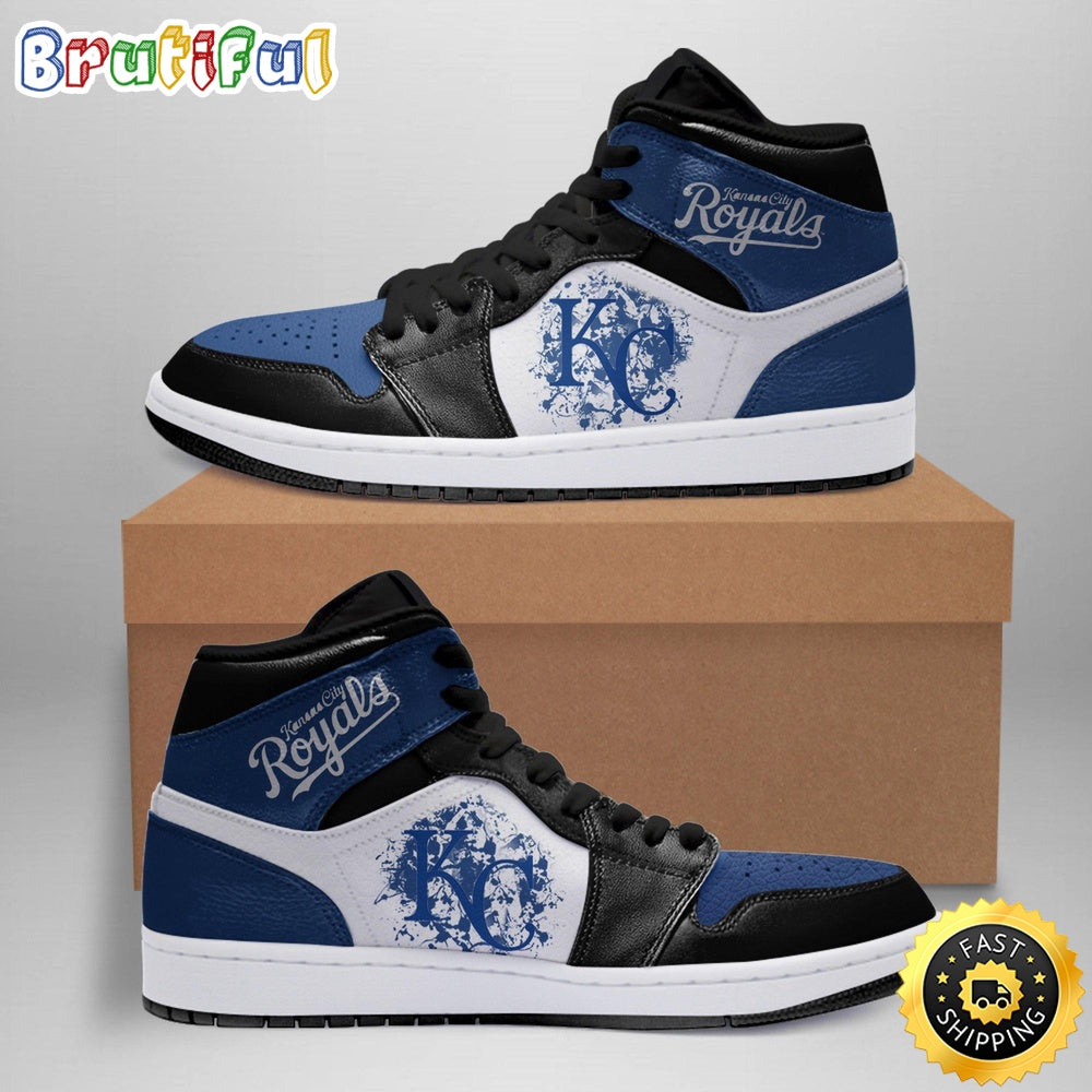 Ideafootwear Kansas City Royals MLB AJ1 High Sneakers Shoes For Men And Women 1