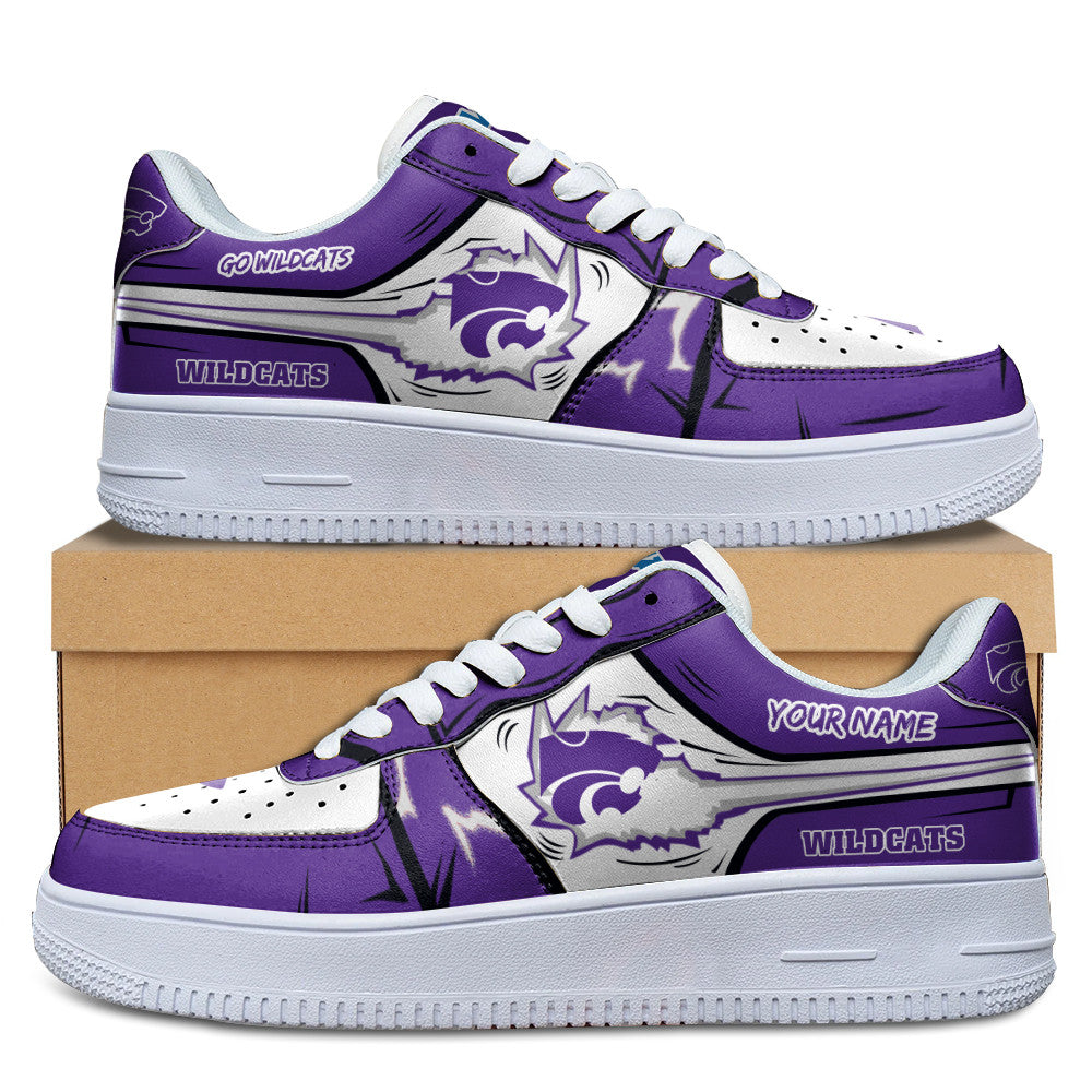 Ideafootwear Kansas State Wildcats Air Low-Top Sneakers Shoes For Men And Women 2