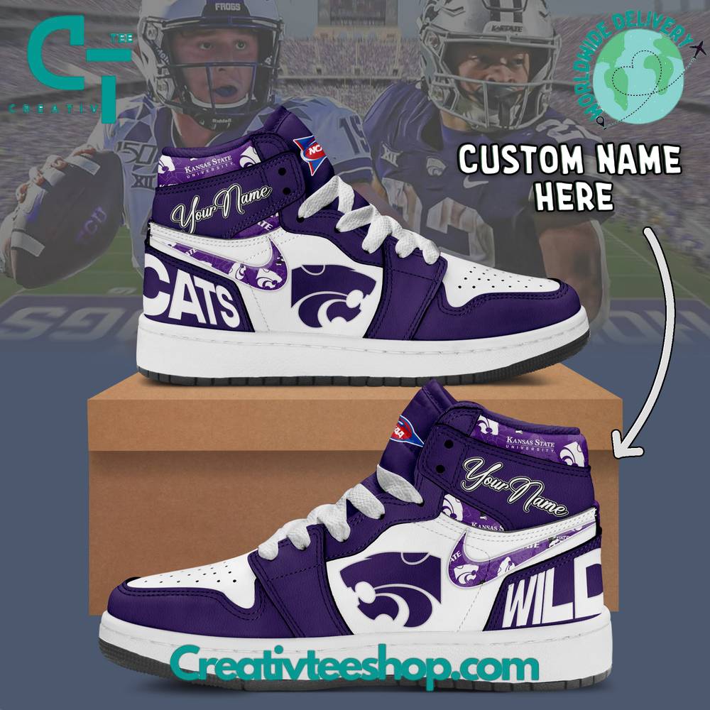 Ideafootwear Kansas State Wildcats AJ1 High Sneakers Shoes For Men And Women 1