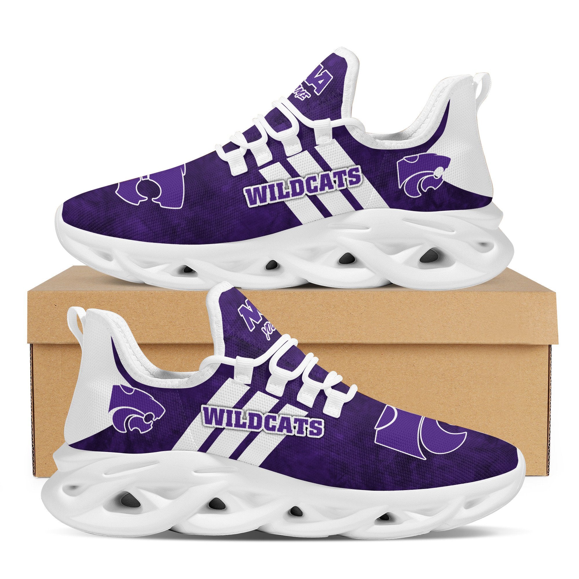 Ideafootwear Kansas State Wildcats Max Soul Shoes Sneakers For Men And Women 2