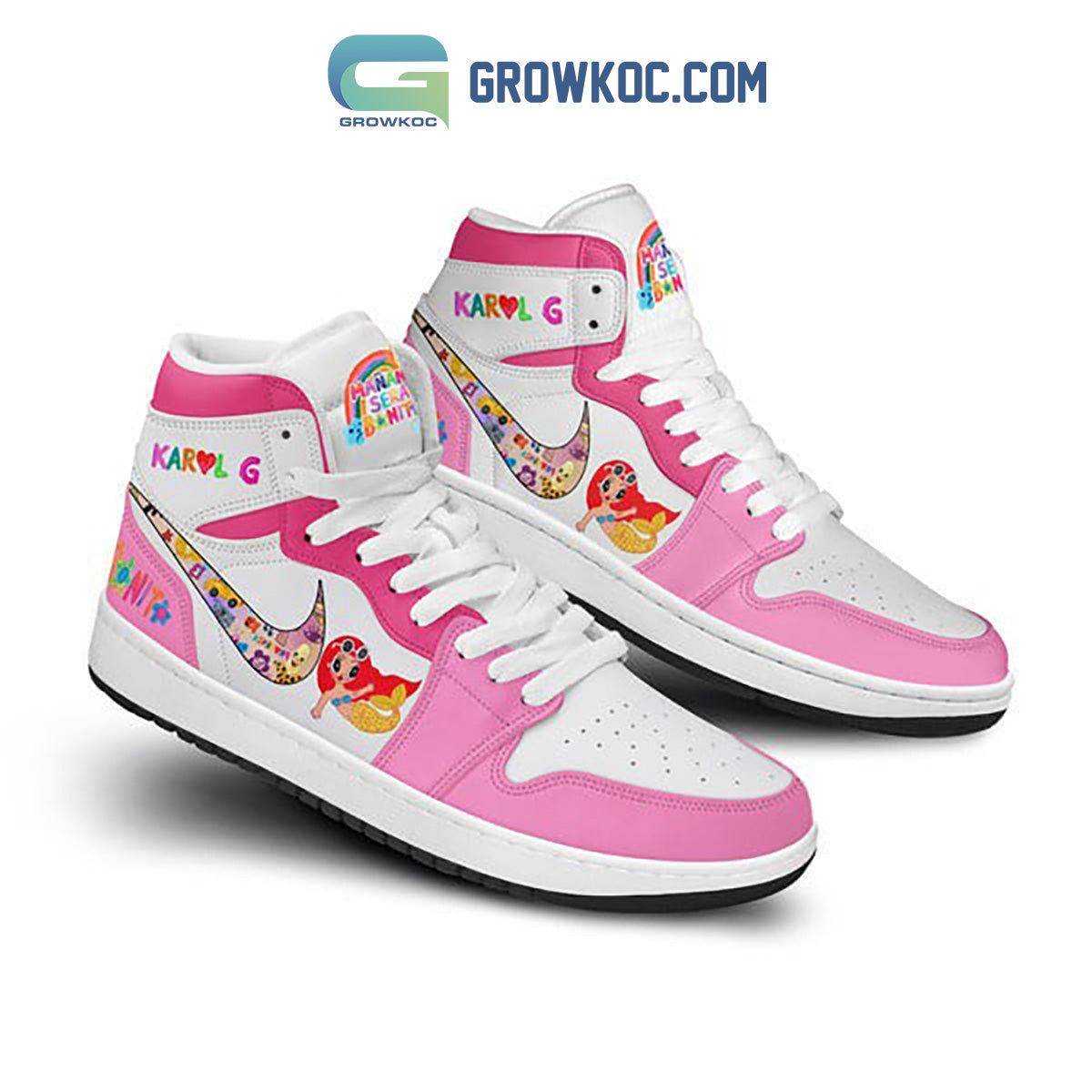 Ideafootwear Karol G AJ1 High Sneakers Shoes For Men And Women 2
