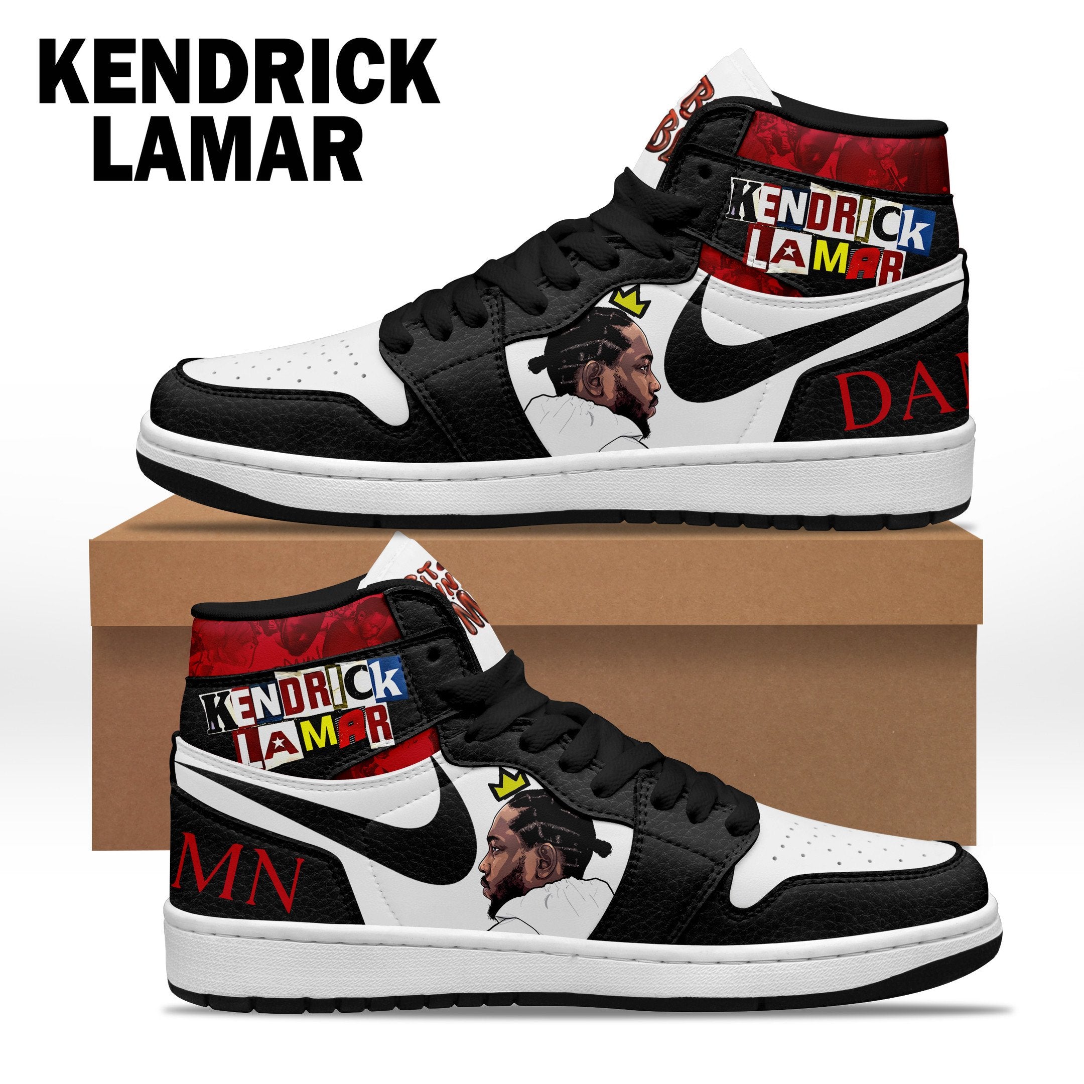 Ideafootwear Kendrick Lamar AJ1 High Sneakers Shoes For Men And Women 3
