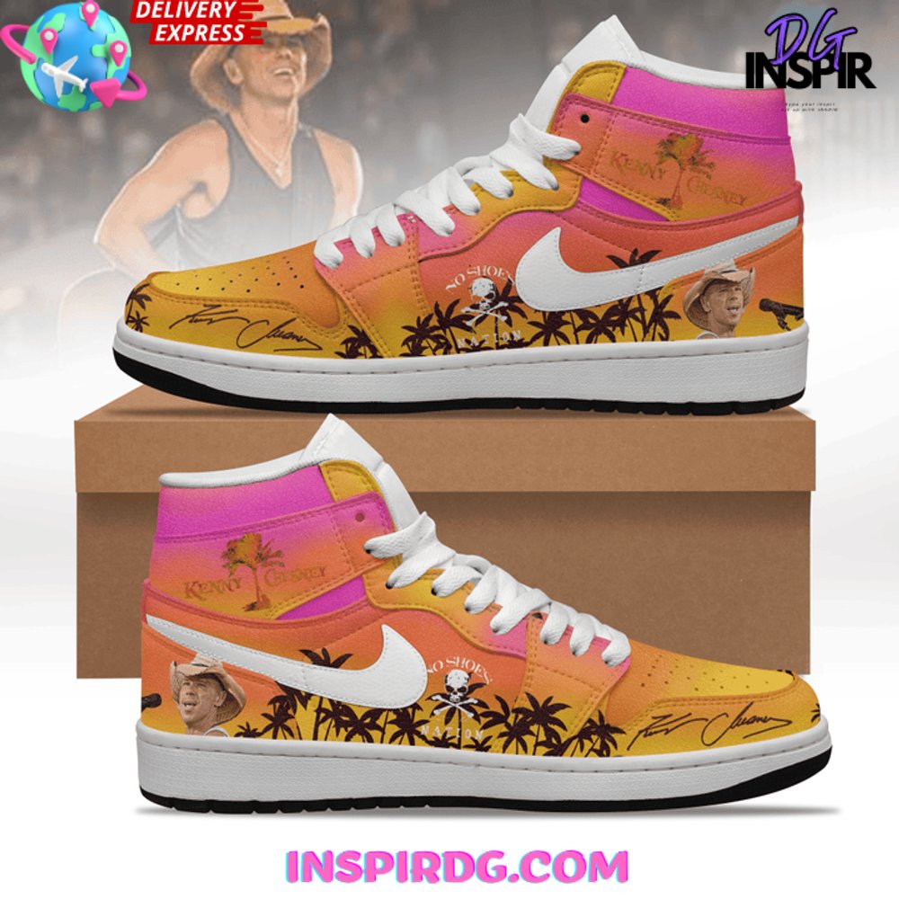 Ideafootwear Kenny Chesney AJ1 High Sneakers Shoes For Men And Women 1